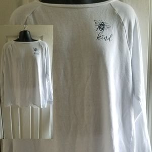 Be Kind women's shirt white size 2XL